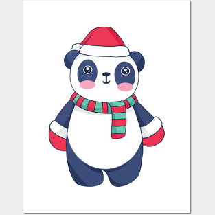 Christmas Panda Posters and Art